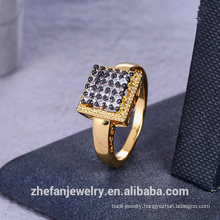 customized ring with golden color in Zhefan for women